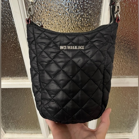 MZ Wallace Black Crosby Go Mini Crossbody Bag Purse - Picture 3 of 7